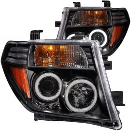 ANZO 2005-2008 Nissan Frontier Projector Headlights w/ Halo Black buy in USA