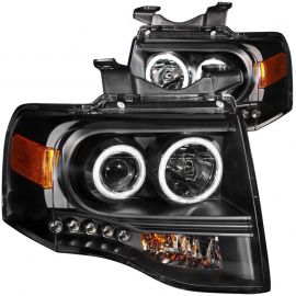 ANZO 2007-2014 Ford Expedition Projector Headlights w/ Halo Black buy in USA