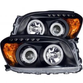 ANZO 2006-2008 Toyota Rav4 Projector Headlights w/ Halo Black buy in USA