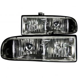 ANZO 1998-2005 Chevrolet S-10 Crystal Headlights Black buy in USA