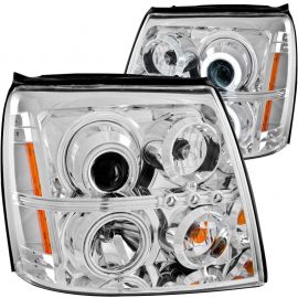 ANZO 2003-2006 Cadillac Escalade Projector Headlights w/ Halo Chrome (CCFL) (HID Compatible) buy in USA