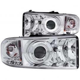 ANZO 1994-2001 Dodge Ram Projector Headlights w/ Halo Chrome buy in USA