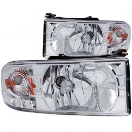 ANZO 1994-2001 Dodge Ram Crystal Headlights Chrome w/ LED buy in USA