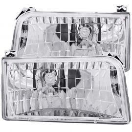 ANZO 1992-1996 Ford F-150 Crystal Headlights Chrome buy in USA