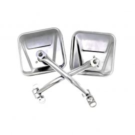 Rampage 1955-1983 Jeep CJ5 Side Mirrors - Stainless buy in USA