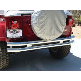 Rampage 1976-1983 Jeep CJ5 Double Tube Rear Bumper - Stainless buy in USA