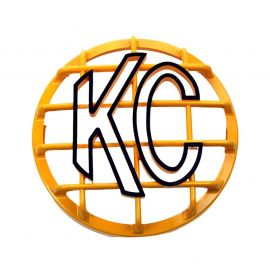 KC HiLiTES 6in. Round ABS Stone Guard for SlimLite/Daylighter Lights (Single) - Yellow/Black KC Logo buy in USA