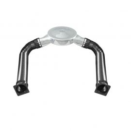 Spectre Air Box Kit 14in. / Dual 120 Degree Inlets - Chrome w/Black Ducts buy in USA