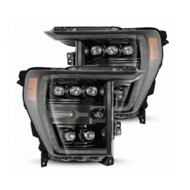 AlphaRex 21-22 Ford F-150 NOVA LED Proj Headlights Plank Style Alpha Blk w/Activ Light/Seq Signal buy in USA