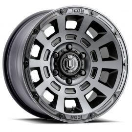 ICON Thrust 17x8.5 6x5.5 0mm Offset 4.75in BS 106.1mm Bore Smoked Satin Black Wheel buy in USA