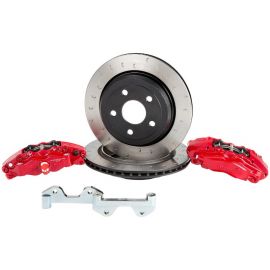 Alcon 2007+ Jeep JK-JL 330x22mm Rotors 4-Piston Red Calipers Rear Brake Kit (Includes Brake Lines) buy in USA