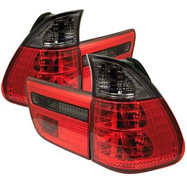 Spyder BMW E53 X5 00-06 4PCS Euro Style Tail Lights- Red Smoke ALT-YD-BE5300-RS buy in USA