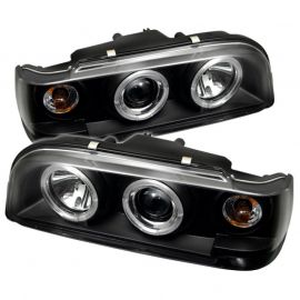 Spyder Volvo 850 93-97 Projector Headlights LED Halo Black High H1 Low H1 PRO-YD-VO85092-HL-BK buy in USA