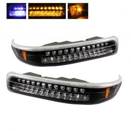 Xtune Chevy Silverado 99-02 LED Amber Bumper Lights Black CBL-CS99-LED-BK buy in USA