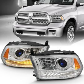 ANZO 2009-2018 Dodge Ram 1500 Projector Plank Style Switchback H.L Halo Chrome Amber (OE Style) buy in USA