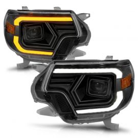 ANZO 12-15 Toyota Tacoma Projector Headlights - w/ Light Bar Switchback Black Housing buy in USA