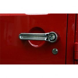 Rugged Ridge Door Handle Cover Kit Chrome 07-18 Jeep Wrangler JK buy in USA