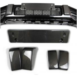 W463A W464 Mercedes-Benz G-Class G63 G500 G400 G Wagon Front Bumper Carbon Fangs Number Plate add-ons Clips Brackets buy in USA