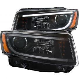 ANZO 2014-2015 Jeep Grand Cherokee Projector Headlights w/ Plank Style Design Black buy in USA