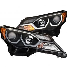 ANZO 2013-2015 Toyota Rav4 Projector Headlights w/ Plank Style Design Black buy in USA