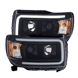 ANZO 2015+ GMC Canyon Projector Headlights w/ Plank Style Design Black w/ Amber buy in USA