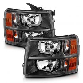 ANZO 2007-2013 Chevrolet Silverado Crystal Headlights Black buy in USA