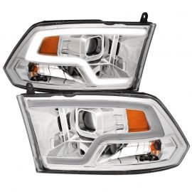 ANZO 09-18 Dodge Ram 1500 Plank Style Projector Headlights Chrome w/ Halo buy in USA