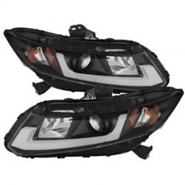 Spyder 12-14 Honda Civic (Excl. 2014 Coupe) Projector Headlights Lgtbr DRL Black PRO-YD-HC12-DRL-BK buy in USA