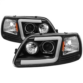 Spyder 97-03 Ford F-150 (After 6/1997) Light Bar Projector Headlights - Blk (PRO-YD-FF15097V2-LB-BK) buy in USA