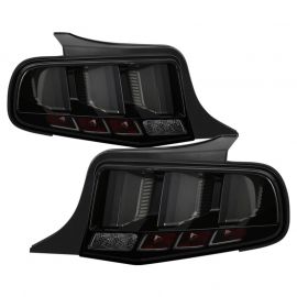 Spyder 10-12 Ford Mustang Light Bar Seq Turn Signal LED Tail Lights - Smoke ALT-YD-FM10-LED-SM buy in USA