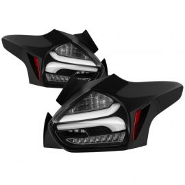 Spyder 15-17 Ford Focus Hatchback LED Tail Lights w/Indicator/Reverse - Black (ALT-YD-FF155D-LED-BK) buy in USA