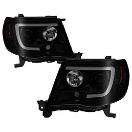 Spyder 05-11 Toyota Tacoma Ver 2 Proj Headlights - Light Bar DRL - Black Smoke PRO-YD-TT05V2-LB-BSM buy in USA