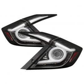 Spyder 16-19 Honda Civic 4 Door Light Bar LED Tail Lights - Black - ALT-YD-HC164D-LB-BK buy in USA