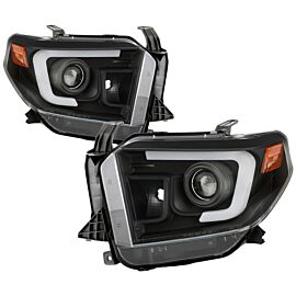 Spyder 14-17 Toyota Tundra(SR/SR5) Light Bar Projector Headlights - LED - Black PRO-YD-TTU14AP-BK buy in USA