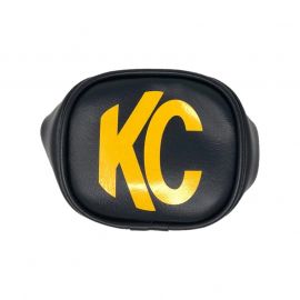 KC HiLiTES 3in. Rectangle Soft Cover (Pair) - Black w/Yellow KC Logo buy in USA