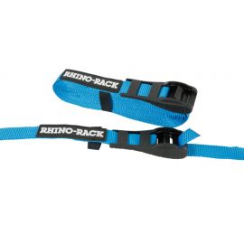 Rhino-Rack Rapid Tie Down Straps w/Buckle Protector - 5.5m/18ft - Pair - Blue buy in USA