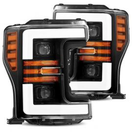 AlphaRex 17-19 Ford F-250 SD PRO-Series Proj Headlights Plank Style Black w/Activ Light/Seq Signal buy in USA