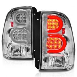 ANZO 2002-2009 Chevrolet Trailblazer LED Tail Lights w/ Light Bar Chrome Housing Clear Lens buy in USA