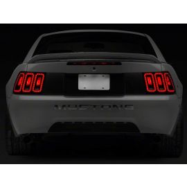 Raxiom 99-04 Ford Mustang Excluding 99-01 Cobra Icon LED Tail Lights- Black Housing (Smoked Lens) buy in USA