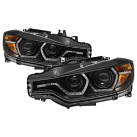 Spyder 12-14 BMW F30 3 Series 4DR Projector Headlights - LED DRL - Black (PRO-YD-BMWF3012-DRL-BK) buy in USA