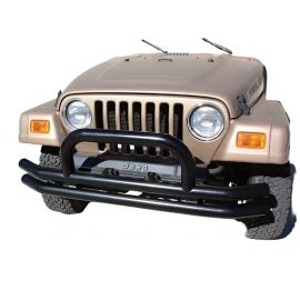 Rampage 1976-1983 Jeep CJ5 Double Tube Bumper Front - Black buy in USA