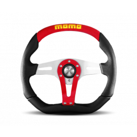 Momo Trek Steering Wheel 350 mm - 4 Black AirLeather/Brshd Al Spokes buy in USA