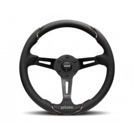 Momo Gotham Steering Wheel 350 mm - Black Leather/Black Spokes buy in USA