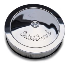 Edelbrock Air Cleaner Pro-Flo Series Round Steel Top Paper Element 14In Dia X 3 75In Dropped Base buy in USA