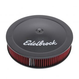 Edelbrock Air Cleaner Pro-Flo Series Round 14 In Diameter Cloth Element 3/8Indropped Base Black buy in USA