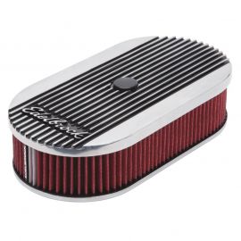 Edelbrock Air Cleaner Elite II Oval Single 4-Bbl Carb 2 5In Red Element Polished buy in USA