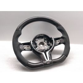 BMW M3 M4 F15 F16 F22 F23 F30 F31 F32 F33 F34 F36 STEERING WHEEL CARBON CUSTOM FLAT 02 buy in USA