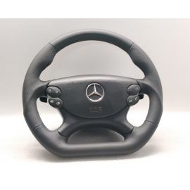 MERCEDES SL55 AMG STEERING WHEEL FLAT LEATHER R230 CLS W211 S211 CLK W209 E55 buy in USA