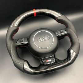 AUDI A6 S LINE STEERING WHEEL -SPECIAL ORDER CARBON CUSTOM A5 A8 A4 Q7 Q5 buy in USA