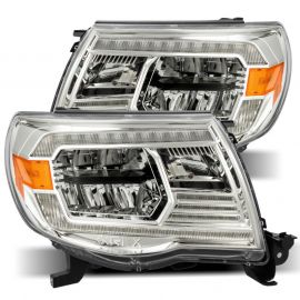 AlphaRex 05-11 Toyota Tacoma LUXX Crystal Headlights Plank Style Chrome w/Activation Light/DRL buy in USA